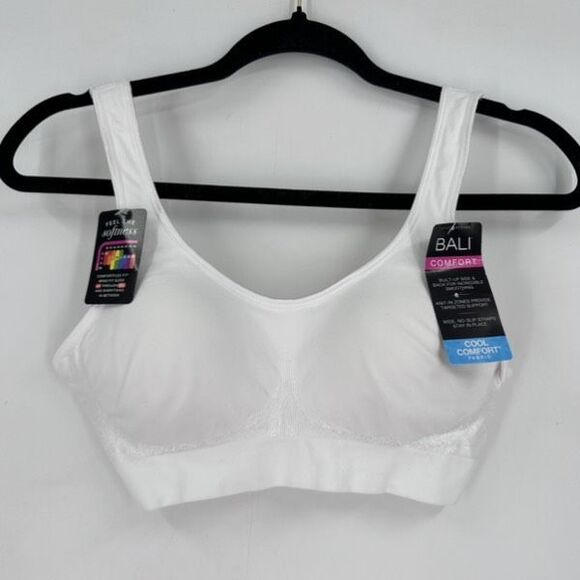 NWT Bali Comfort Comfortflex Fit Seamless Shaping Wireless Bra Medium White - Picture 7 of 7